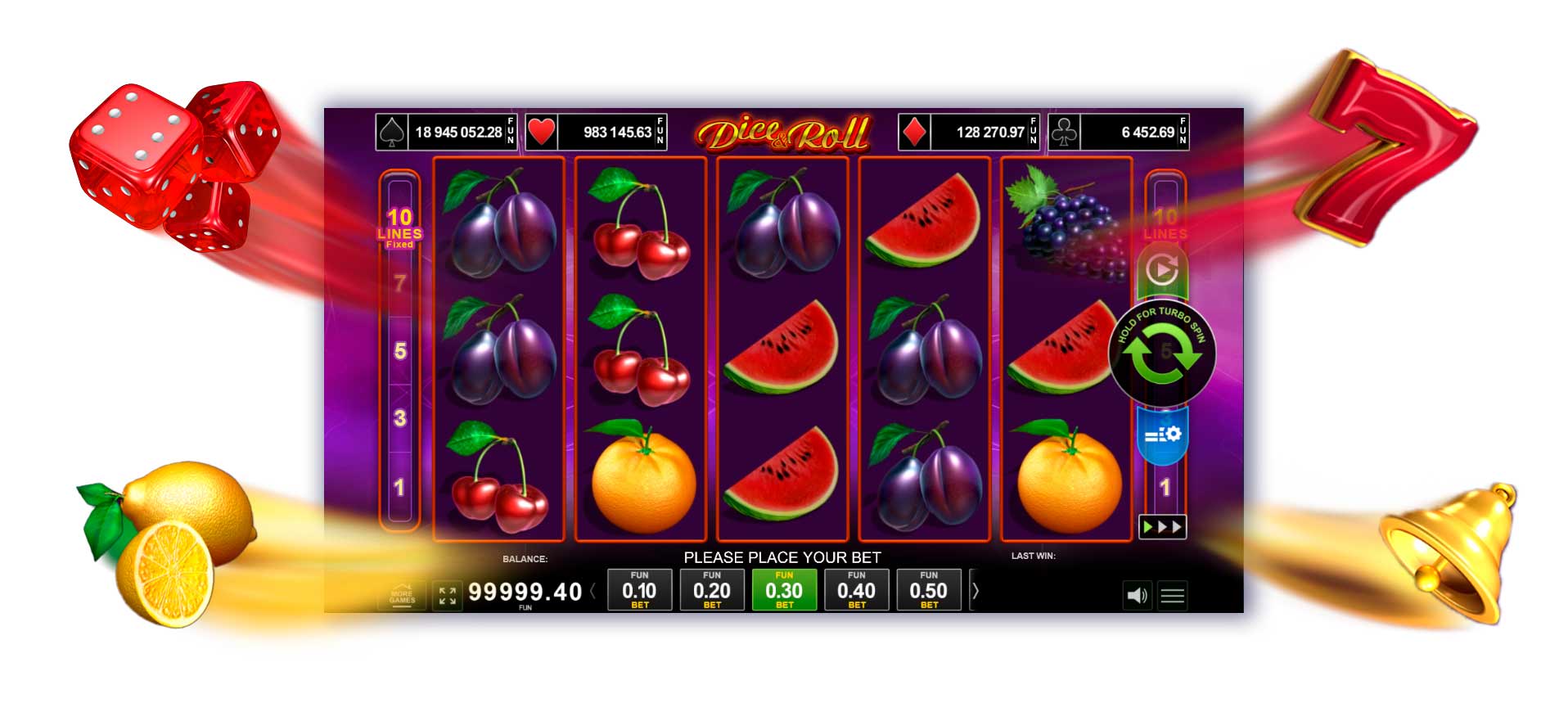dice roll demo slot